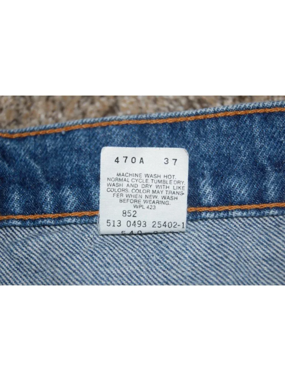 Vintage Levi's 540 Orange Tab Relaxed Fit 38x30 Denim Jeans Made in USA